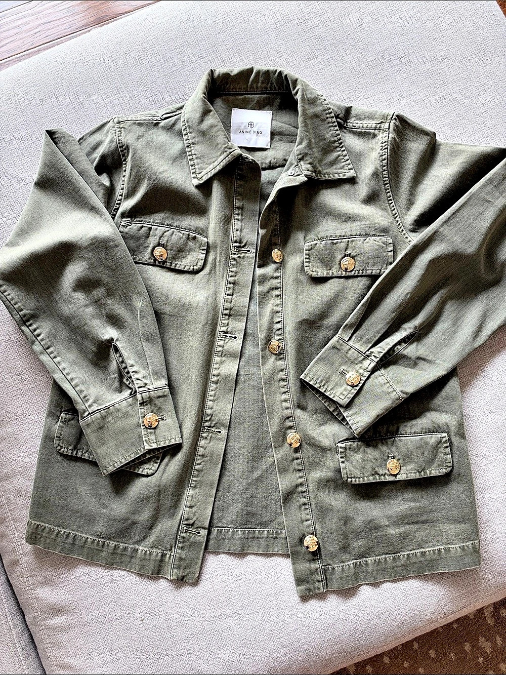 Anine Bing Utility Jacket in Green
